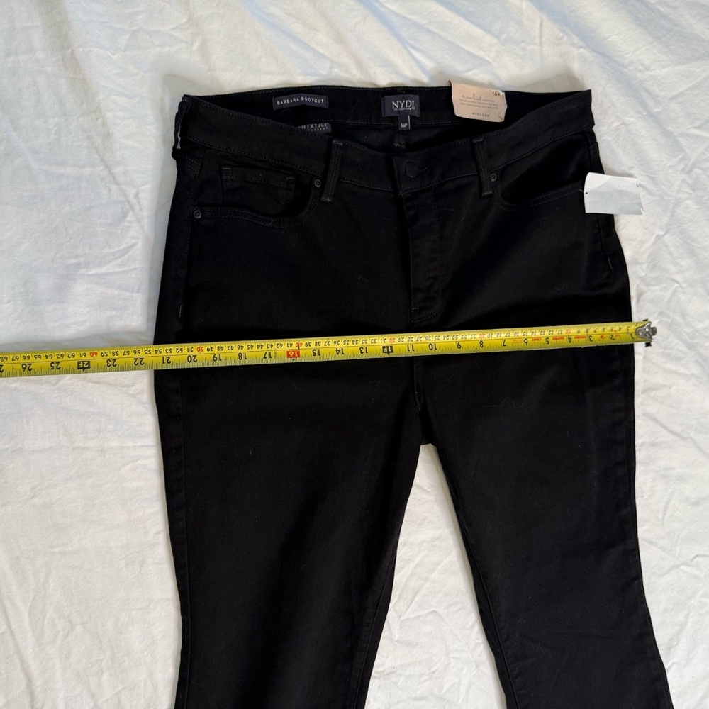 NWT NYDJ Barbara Bootcut Jeans 16P Black Lift Tuck Petite $139 Retail - Picture 12 of 13